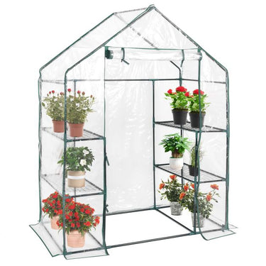 Greenhouse Outdoor Large Walk-in Plant Green House with 3 Tier Shelves
