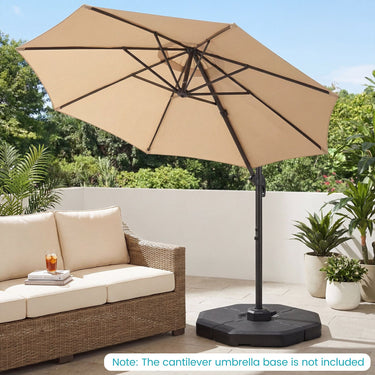 4 Pieces Cantilever Umbrella Base 192kg with Sealed Inlets and Handles