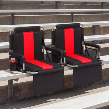 54 CM Foldable Stadium Seat with Back Support for Outdoor Sports Events