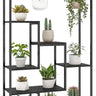 6-tier Tall Plant Stand, 180 CM Metal Indoor Plant Shelf w/ 10 Hanging Hooks & Wire Shelf for Multiple Plants - PatiojoyAU
