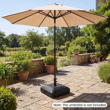 68 KG Umbrella Stand with Wheels and Adjustable Knobs Fits 32-48 mm Poles