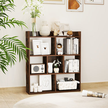 7-cube 3-tier Open Storage Shelf with Anti-tipping Kits for Living Room