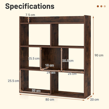 7-cube 3-tier Open Storage Shelf with Anti-tipping Kits for Living Room