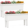 2 PCS Raised Garden Beds, Self-Watering Planter Box with Detachable Legs & Drainage Hole - PatiojoyAU