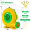 750W 1 HP Inflatable Blower 3250 PA Air Blower for Water Slide