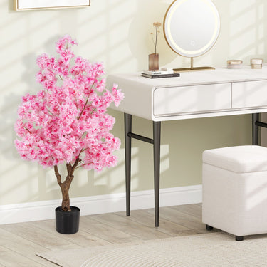 120cm Artificial Cherry Blossom Tree No Assembly Needed with Base