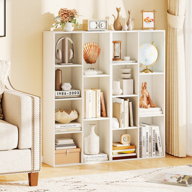 7-Cube Bookcase, Vertical or Horizontal Freestanding Bookshelf with 7 Compartments