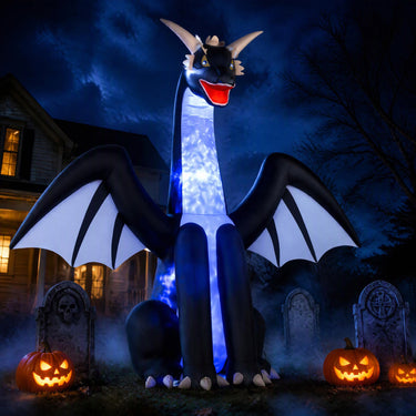 244cm Tall Halloween Inflatables Ice Dragon Outdoor Decoration for Holiday Decor
