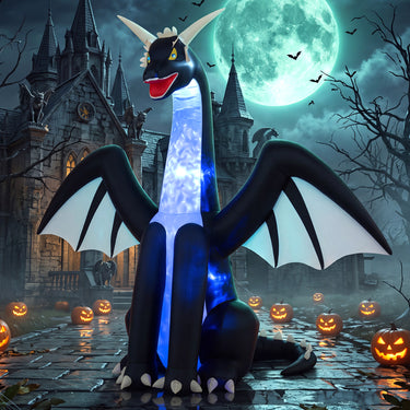 244cm Tall Halloween Inflatables Ice Dragon Outdoor Decoration for Holiday Decor