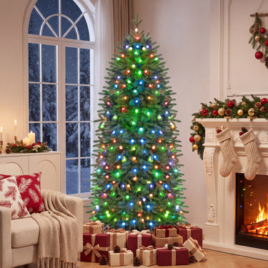 190cm Smart Pencil Christmas Tree with 220 Pre-Lit RGB LED Lights and Music Sync