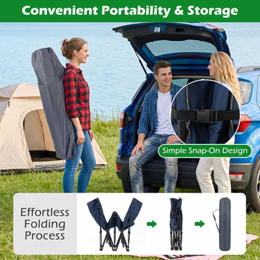 Camping Cot for Adults with Soft Padded Mat and Carrying Bag