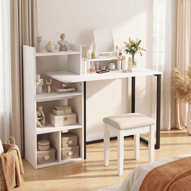 Computer Desk with Charging Station and Ergonomic Monitor Stand for Home Office