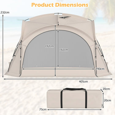 Easy Setup Dome Canopy Tent with Roof Vents and Carrying Bag