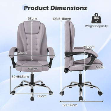 Executive Chair High Back with Linkage Armrests and Adjustable Height for Office