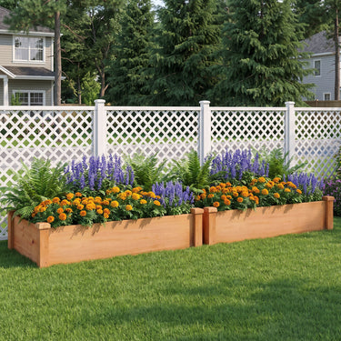 120 x 61 x 25.5 cm Outdoor Elevated Planting Bed for Garden