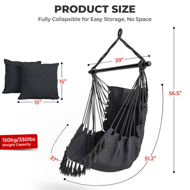 Hammock Swing Chair with Detachable Steel Bars