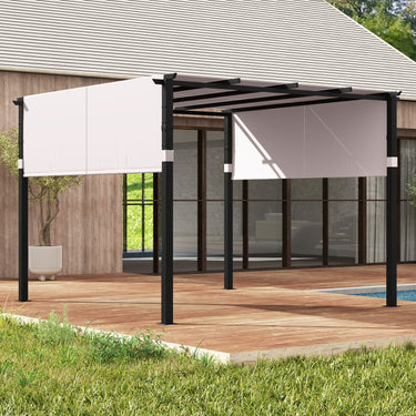 3 x 3 M Flat Top Pergola with Retractable Canopy