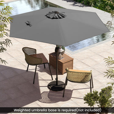 2.3M Patio Umbrella with Push Button Tilt for Backyard Garden
