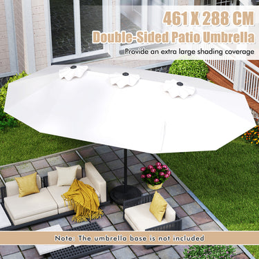 4.7 M Double Sided Patio Umbrella for Poolside