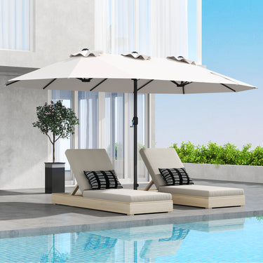 4.7 M Double Sided Patio Umbrella for Poolside