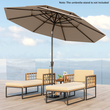 Costway 3M 3-Tier Patio Umbrella with Push Button Tilt