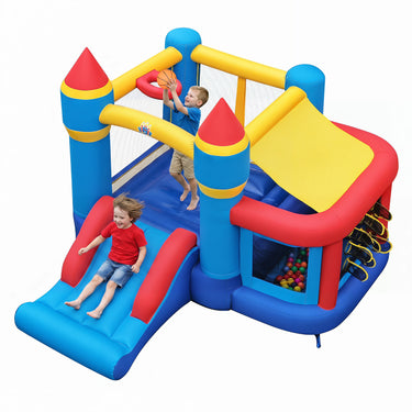 5-in-1 Inflatable Kids Jumping Castle Bouncer with Slide