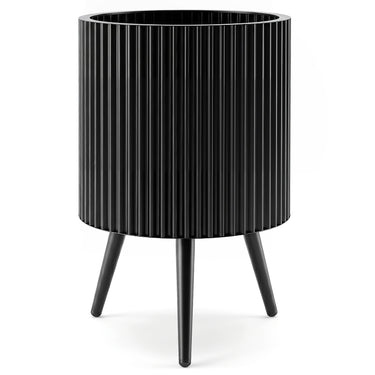 35/42/49.5cm Plant Pot with Stand, Mid-Century Modern Fluted Planter