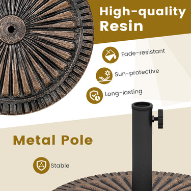 14 KG Heavy Duty Umbrella Base Round with Adjustable Knob for 38-48mm Pole