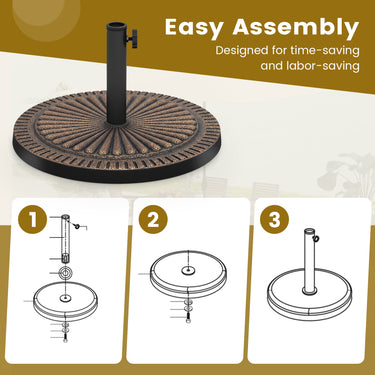 14 KG Heavy Duty Umbrella Base Round with Adjustable Knob for 38-48mm Pole