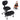 Ergonomic Cross Legged Office Chair with Wheels and Height Adjustable Seat