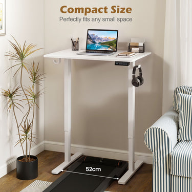Small Electric Standing Desk 80x60 cm Height Adjustable with 3 Memory Settings