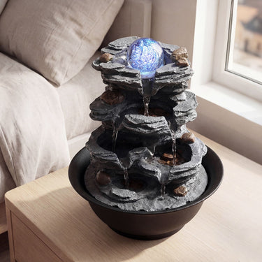 Rolling Crystal Ball Water Fountain Indoor with Pump for Home Decor