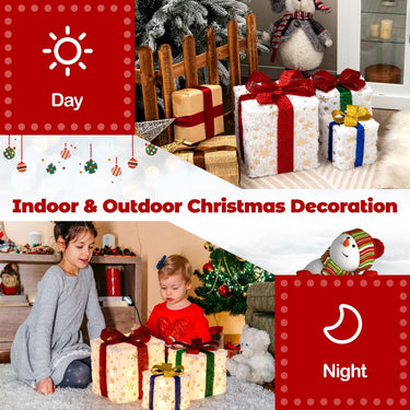 Pre-lit Christmas Decoration with 48 Bright Warm Lights for Party