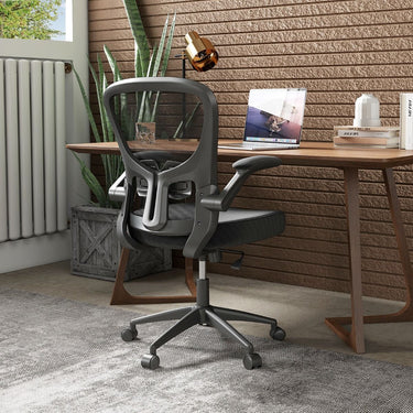 Adjustable Swivel Mesh Office Chair with 90°-120° Rocking Backrest