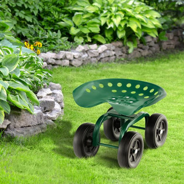 Garden Cart with Height Adjustable and Swivel Seat
