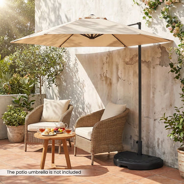 Half Round Patio Umbrella Base 20kg Water and Sand Fillable Umbrella Stand