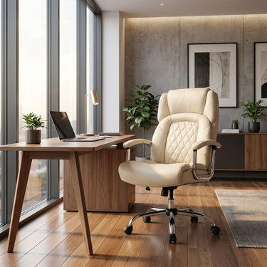 Height Adjustable Office Chair with Upgraded Padded Armrest