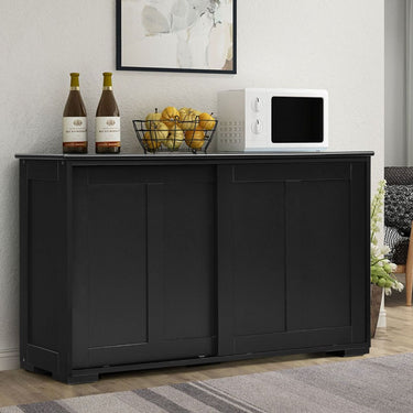 Freestanding Storage Cabinet with Sliding Door for Kitchen