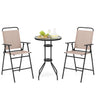 3 PCS Outdoor Bistro Set for Patio/Poolside/Yard - PatiojoyAU