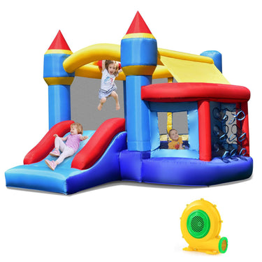 5-in-1 Inflatable Kids Jumping Castle Bouncer with Slide