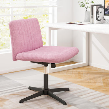 Criss Cross Legged Chair No Wheels with Wide Padded Seat and Adjustable Height