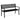2-3-Person Patio Bench Outdoor Metal Garden Bench with Patterned Backrest and Curved Armrests
