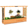 Raised Garden Bed with Arch Trellis, Hanging Roof, Planter Box, Drainage Holes - PatiojoyAU