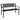 Garden Bench with Patterned Backrest and Curved Armrests