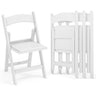 4 Pack Resin Folding Chairs, Portable Patio Chairs w/Padded Seat, All-Weather Resin Frame - PatiojoyAU