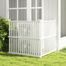 Air Conditioner Fence Panel, 114 x 114 cm Privacy Screen with Metal Ground Stakes - PatiojoyAU