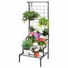 3-Tier Hanging Plant Stand, Freestanding Flower Rack w/3-tier Shelves - PatiojoyAU