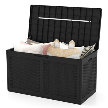Outdoor Waterproof Storage Bench with Lockable Lid
