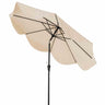2.8M Patio Umbrella w/Crank Handle, Push Button Tilt, Ruffled Edges - PatiojoyAU