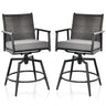 360° Swivel Bar Stool Set of 2, Counter Height Bar Chair with Metal Frame - PatiojoyAU
